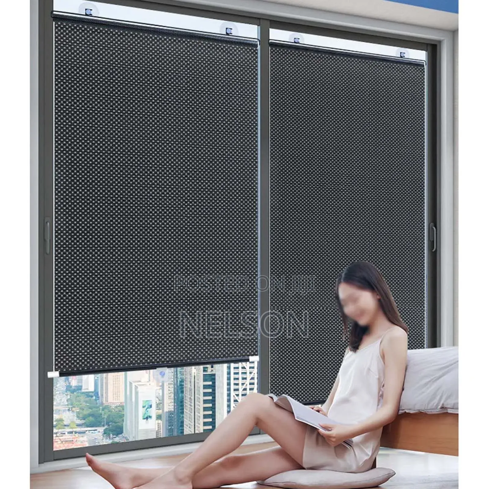 Retracting Black Out Window Blinds Size