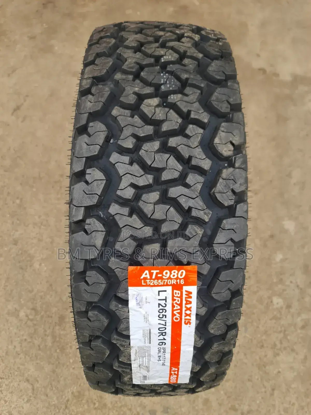 265 /70 R16 Maxxis Tires (All Terrein) 980