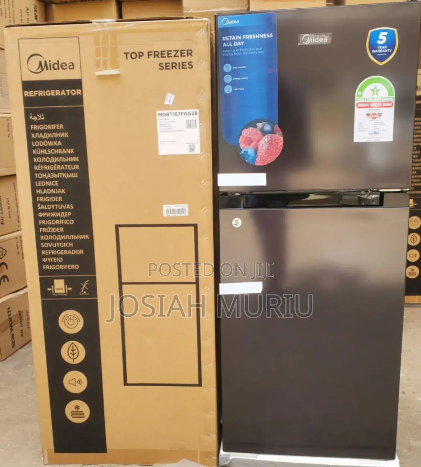 Midea 128 Litres Double Door Refrigerator