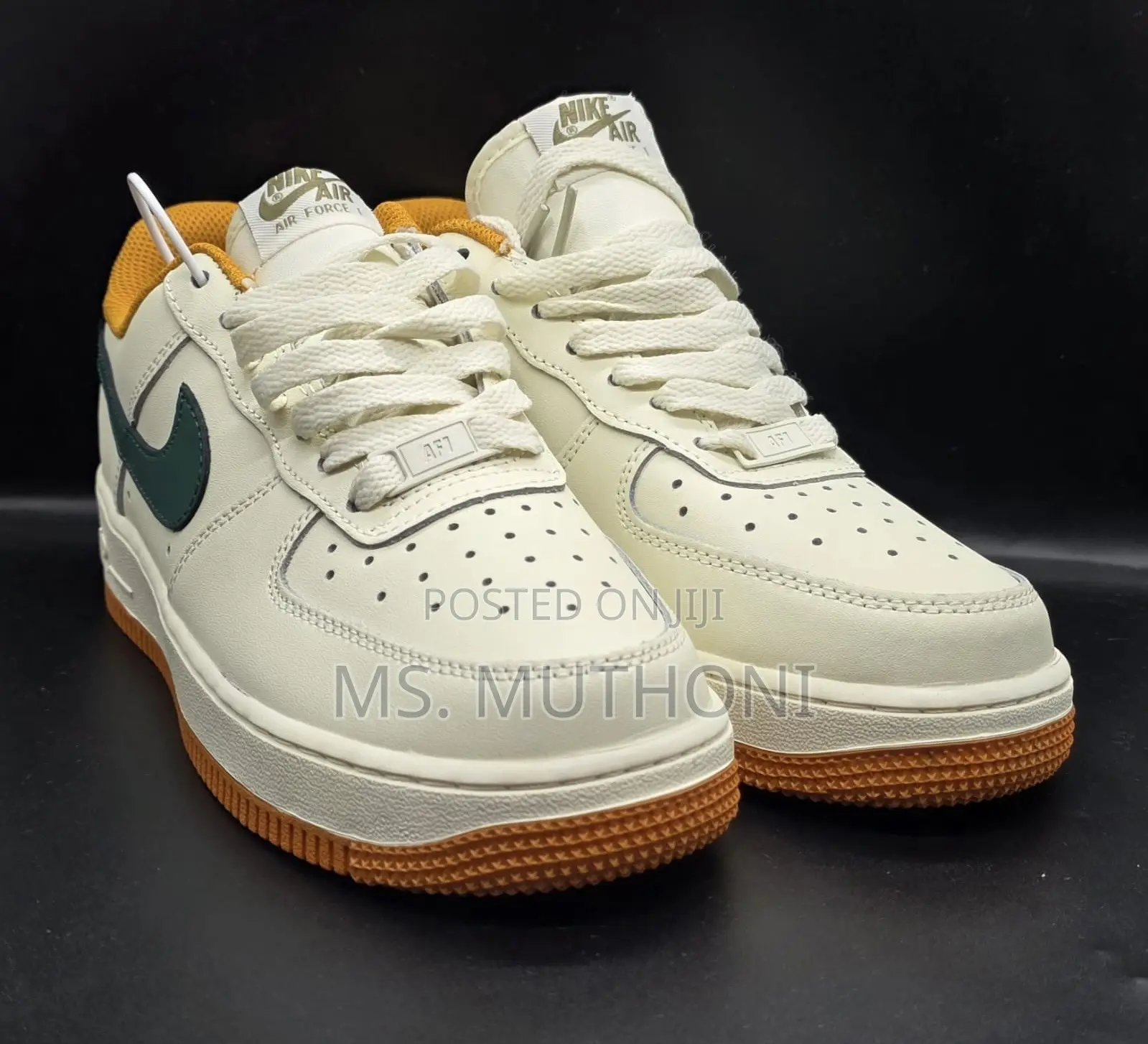 Airforce Ambush White/ Green Swoosh Size 38-45.