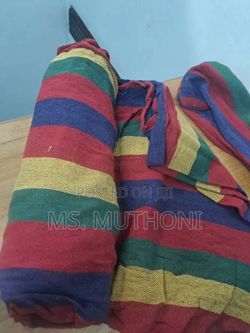Multicolor Striped Camping Hammock Ft Durable Canvas Material