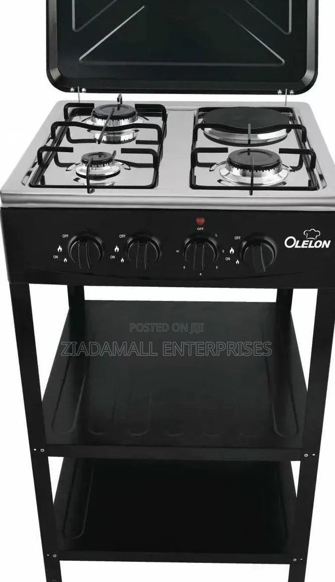 Olelon 3+1 Standing Cooker With Storage Shelves – Practical Cooking
