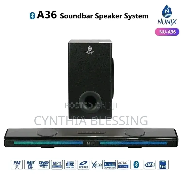 Nunix A36 Soundbar Speaker System