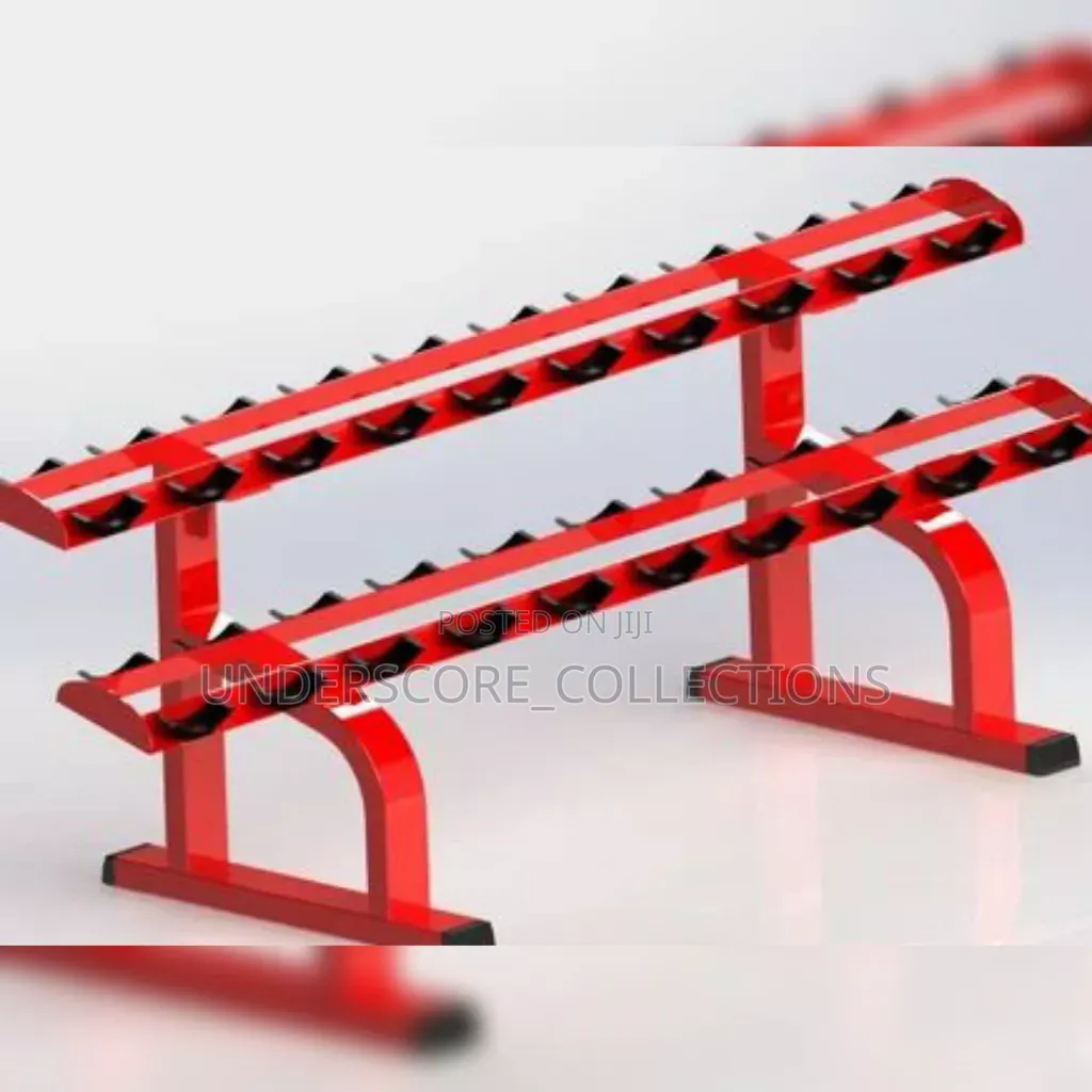 Red Two Tier Dumbbell Rack