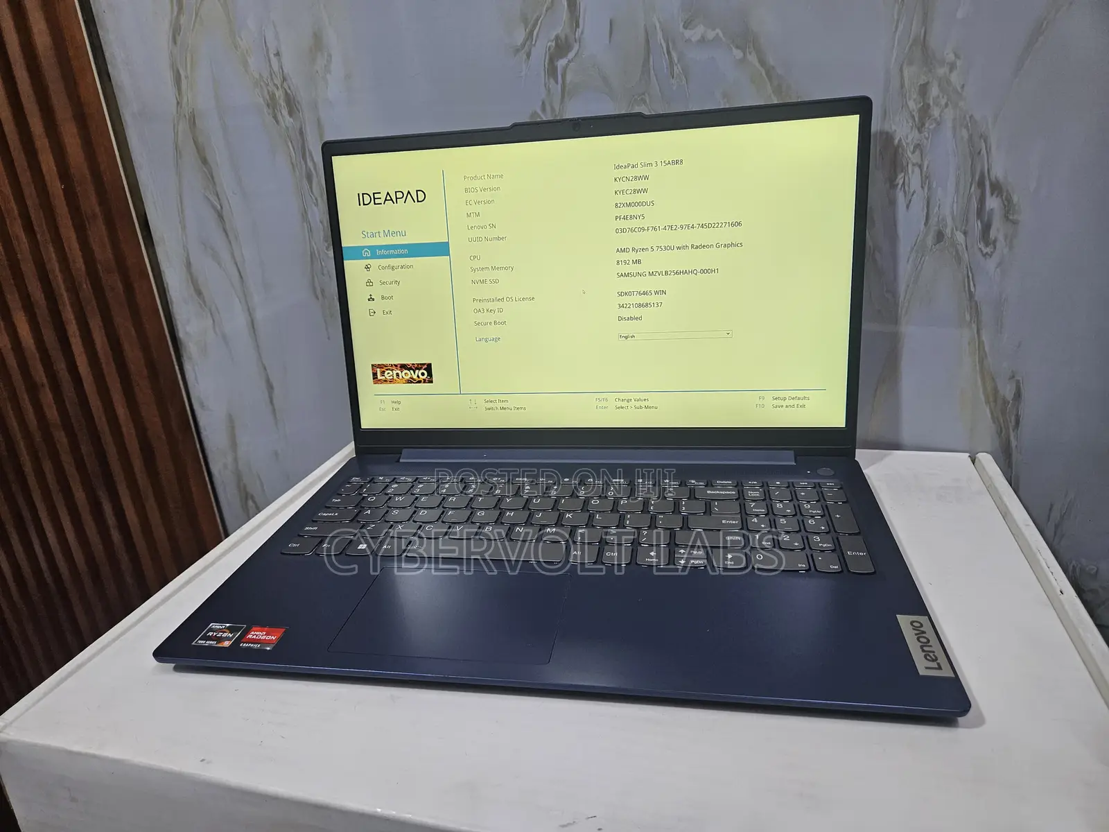 Laptop Lenovo Ideapad 3 8GB AMD Ryzen 5 SSD 256GB