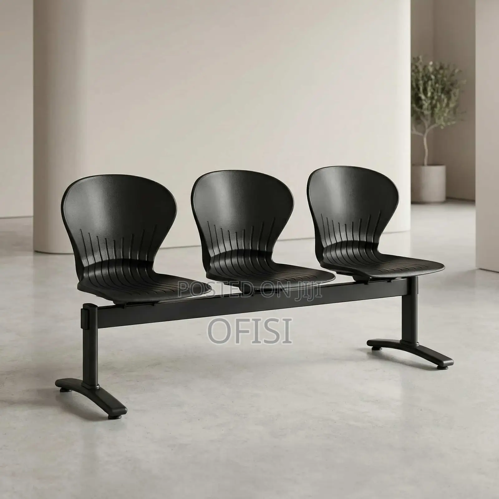 Waiting Bench; 3 Seater Plastic Office Waiting Bench