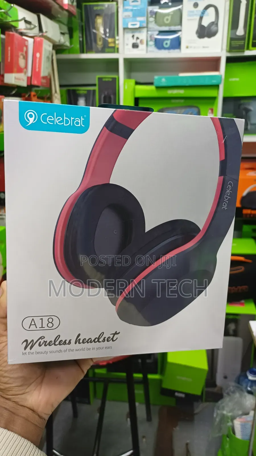 Celebrat A18 Extra Bass Wireless Headphones – Comfortable Over-Ear