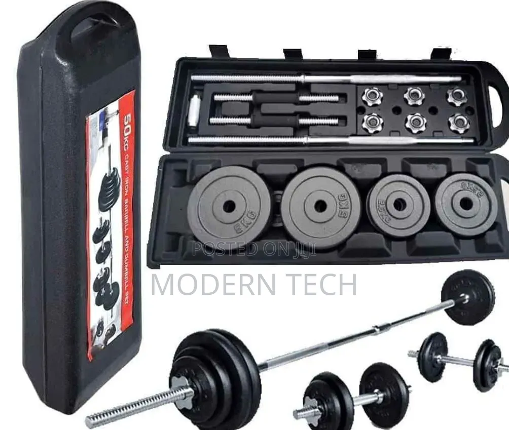 50kg York Dumbbell Barbell Set for Home Gym