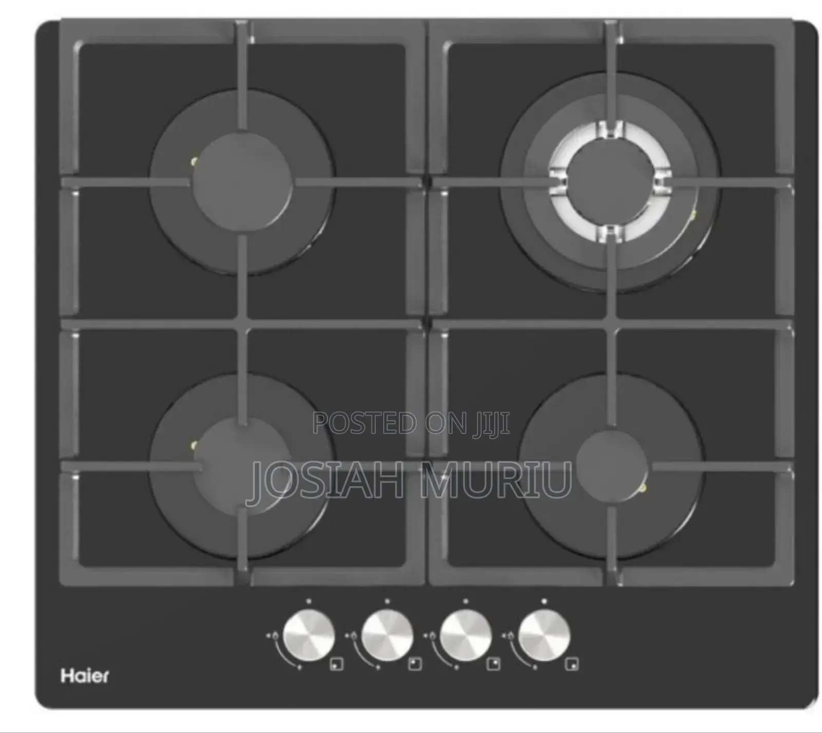 Haier 4burner Built in Cooker Black Glass Gas Hob