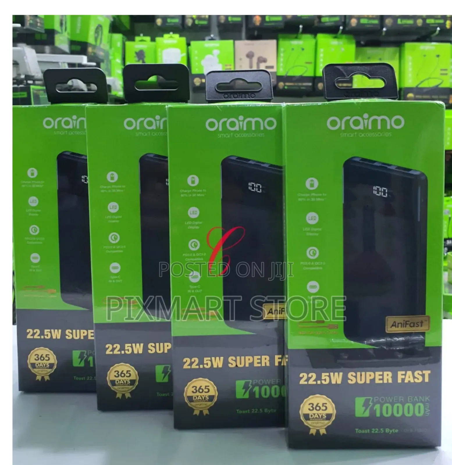 Oraimo 22.5 Byte 10000mah Fast Charging Power Bank