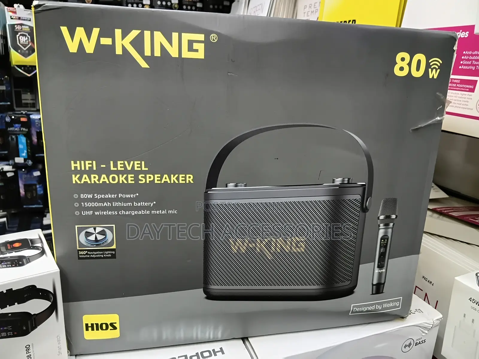 This Is a W-King H10s Hifi-Level Karaoke Speaker 80w Power Output.