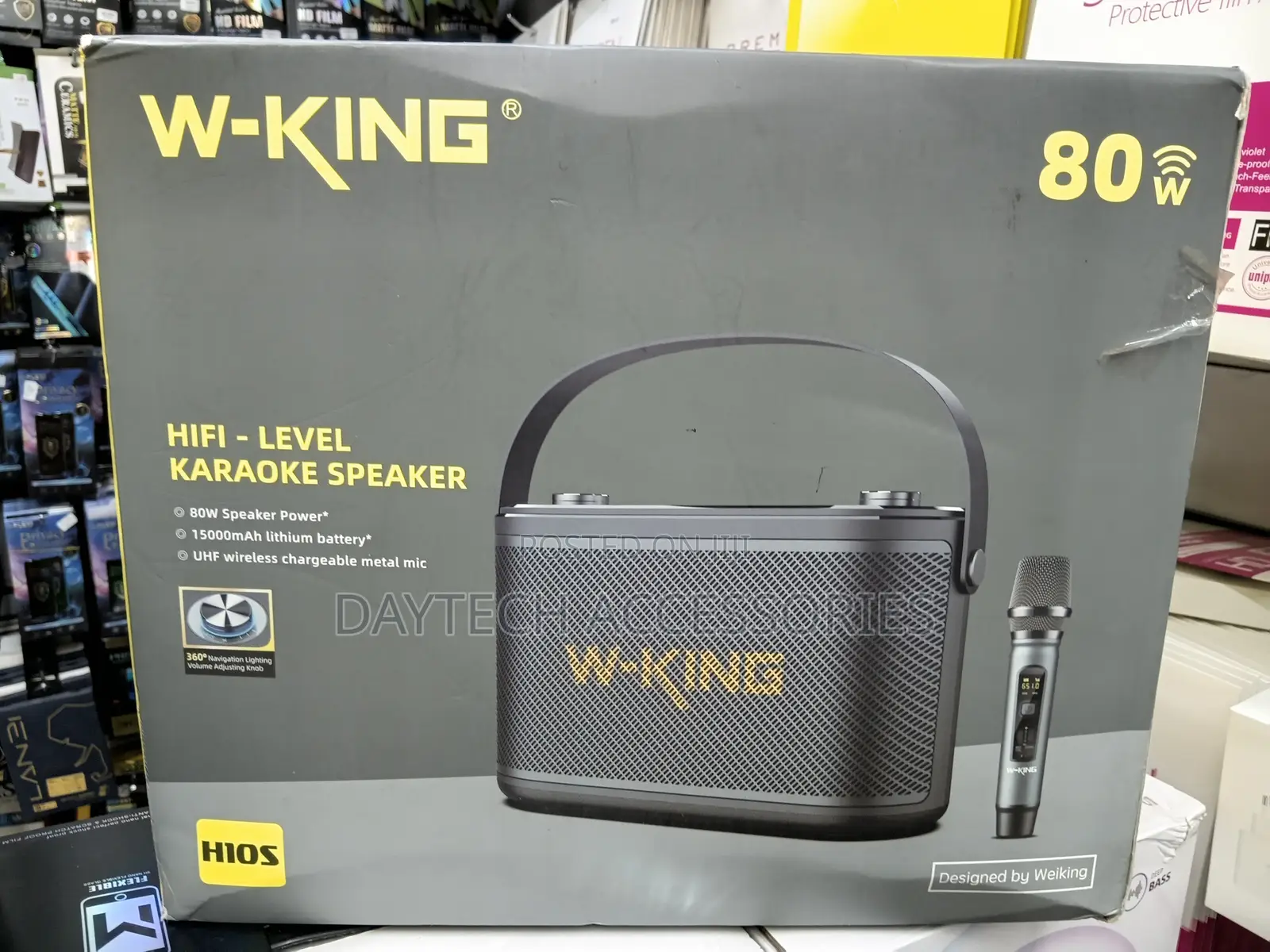 This Is a W-King H10s Hifi-Level Karaoke Speaker 80w Power Output.