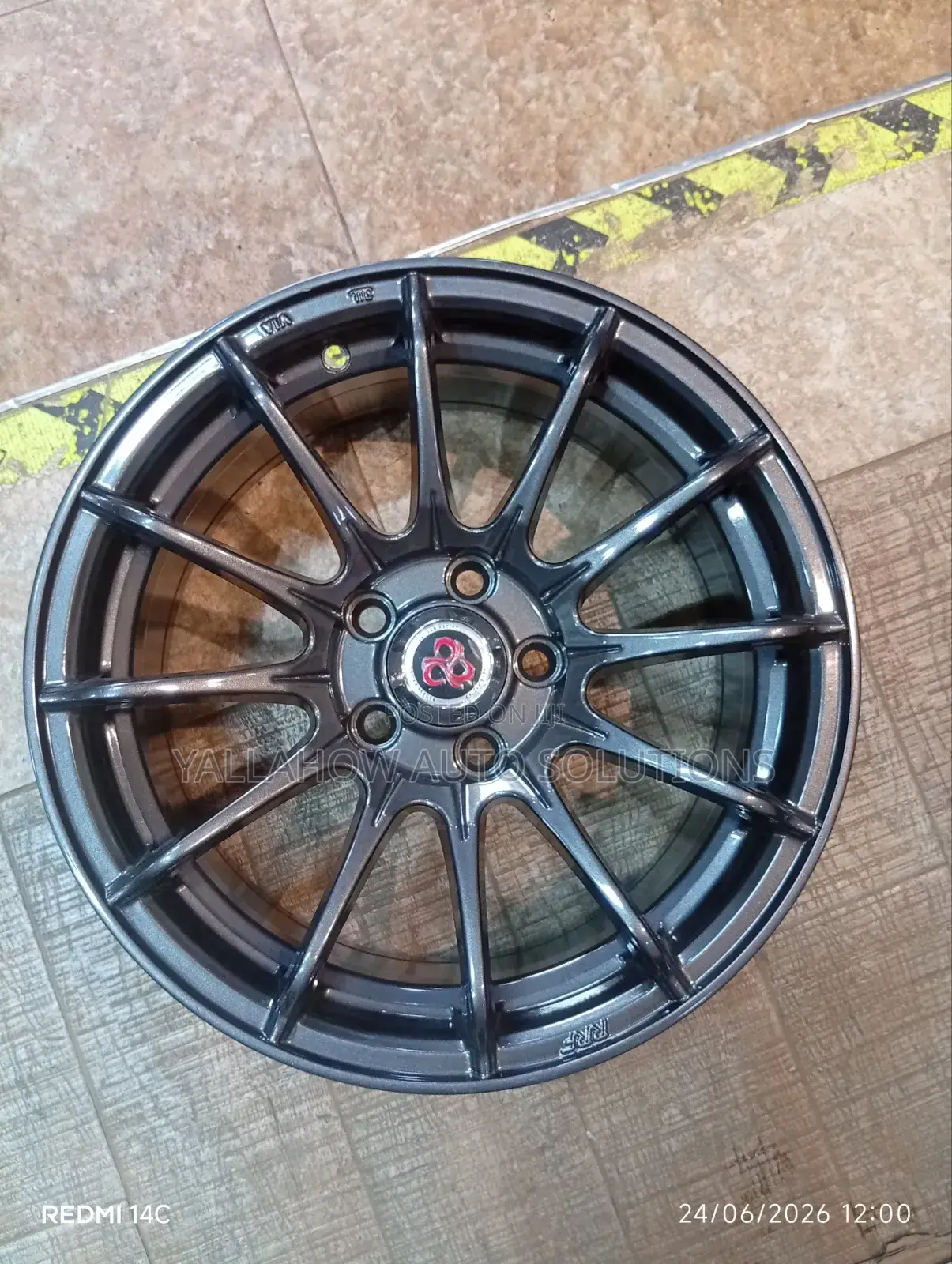 15" RRF Motorsport 12-Spoke Rim | 5-Lug Gunmetal Sports Wheel