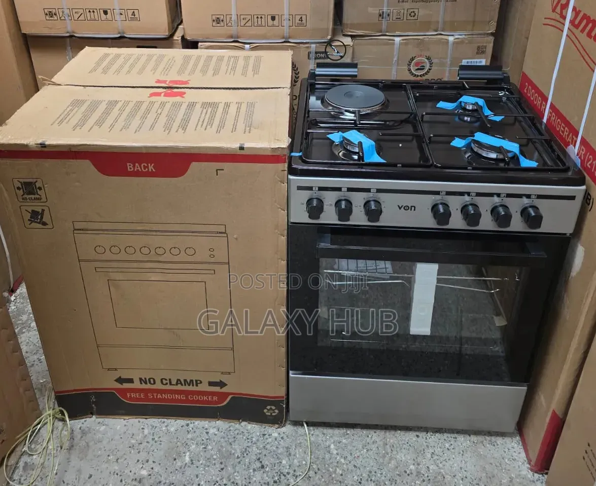 60*60 Von Cooker 3 Gas + 1 Electric Standing Cooker