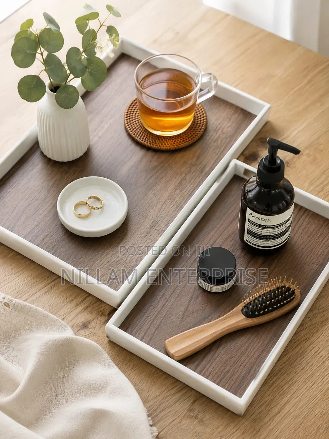 3pc Premium Wooden Serving Trays