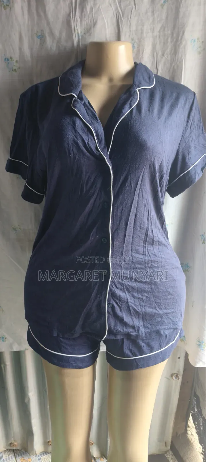 Black and Navy Blue 2 Piece Lady Wear