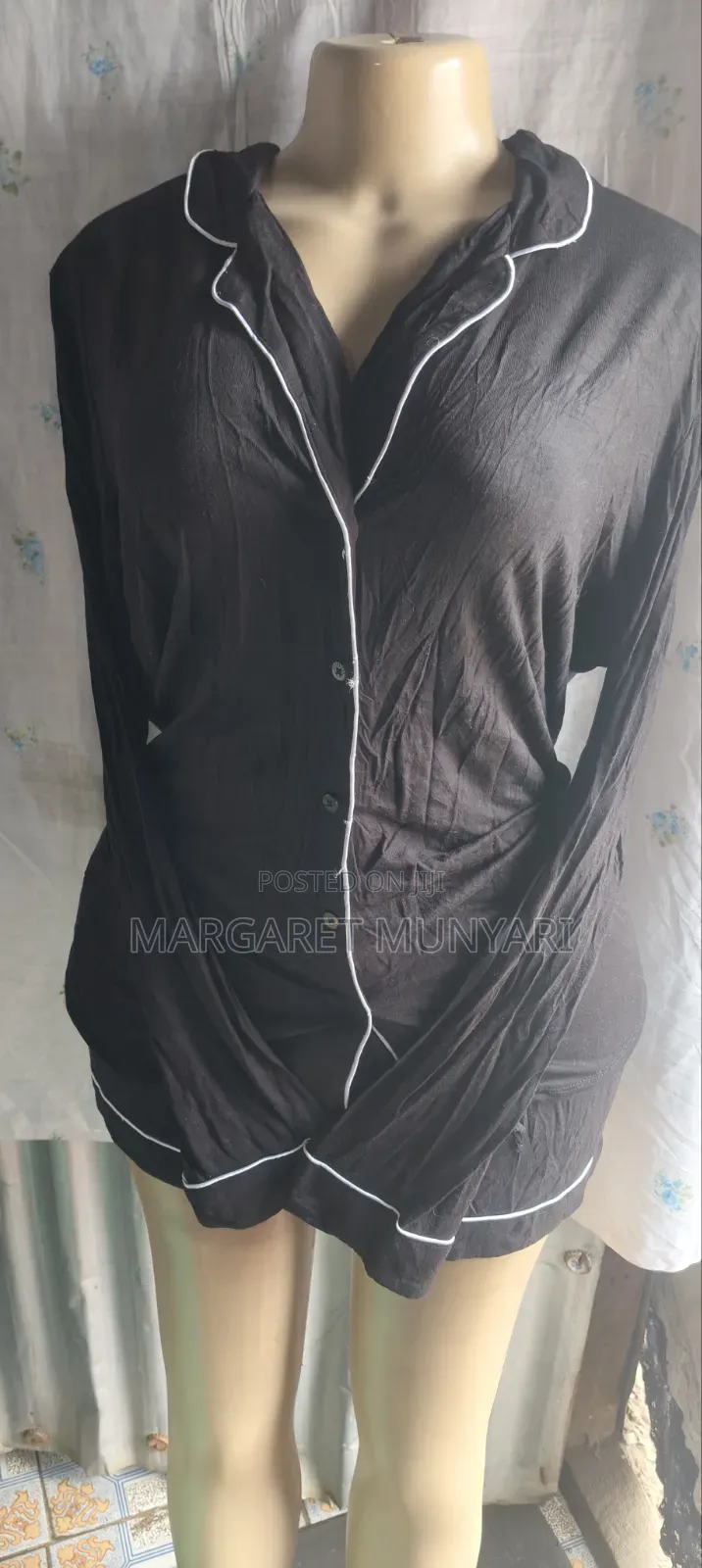 Black and Navy Blue 2 Piece Lady Wear