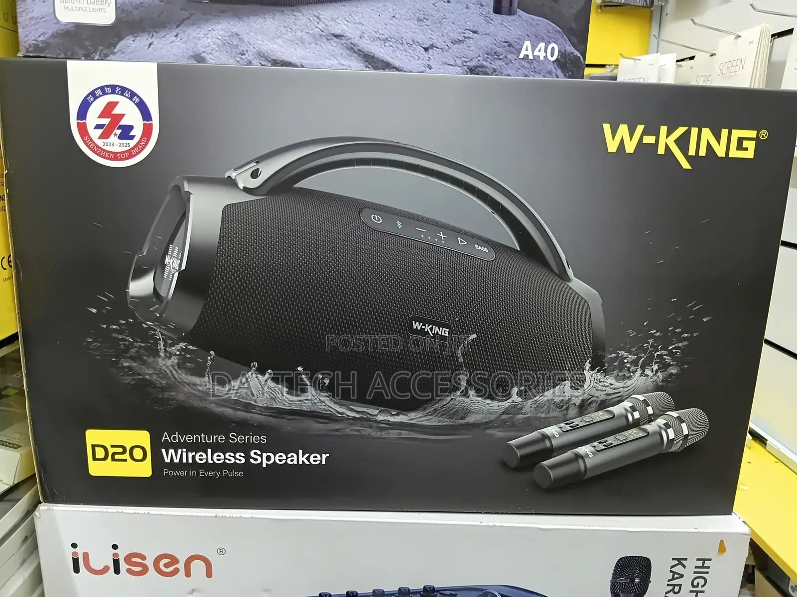 W-King D20 Large Waterproof Portable Speaker 200w for Camping.