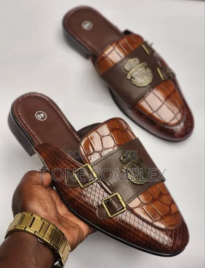 Men's Executive Half Shoes Black and Brown
