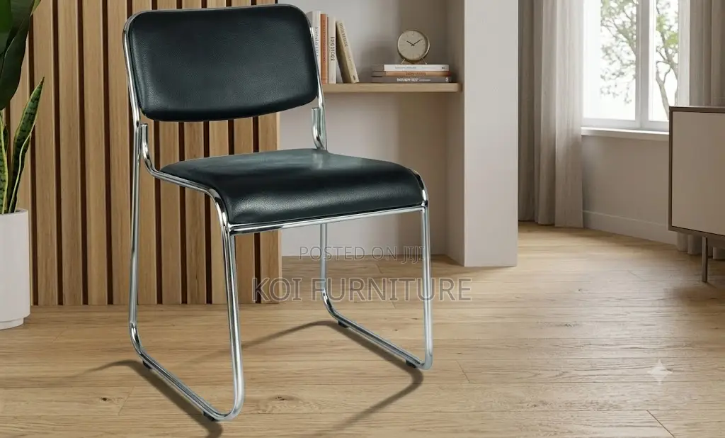 Office Chairs; Mid Backrest Chrome Office Visitors Chairs