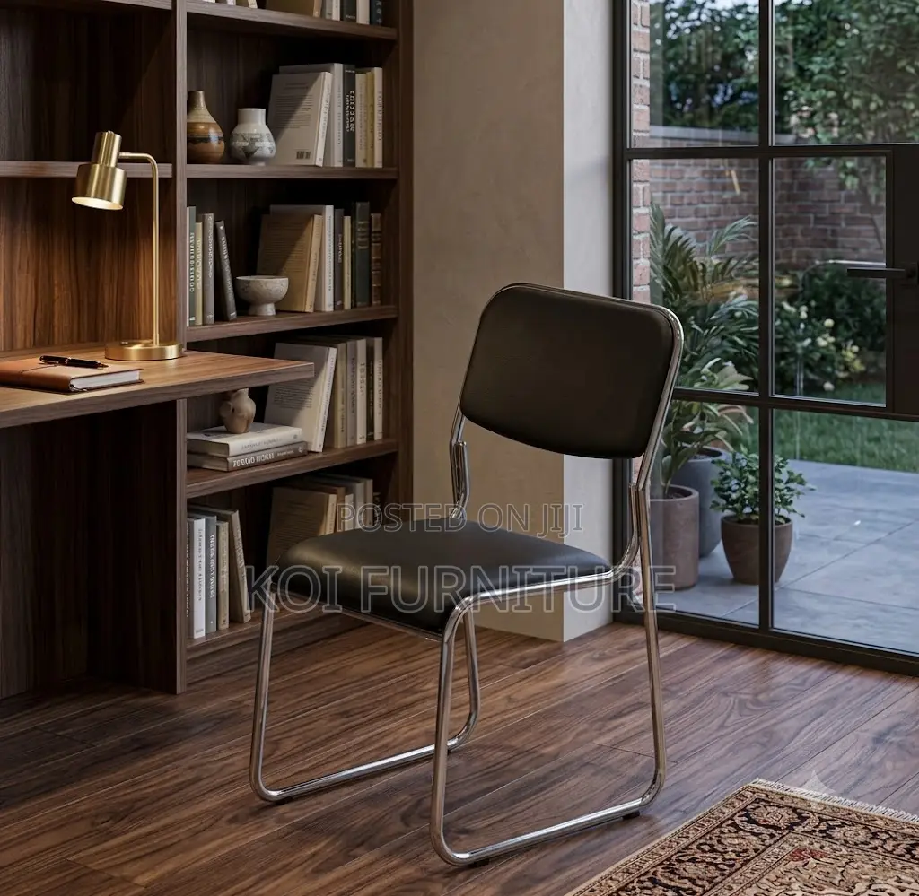 Office Chairs; Mid Backrest Chrome Office Visitors Chairs