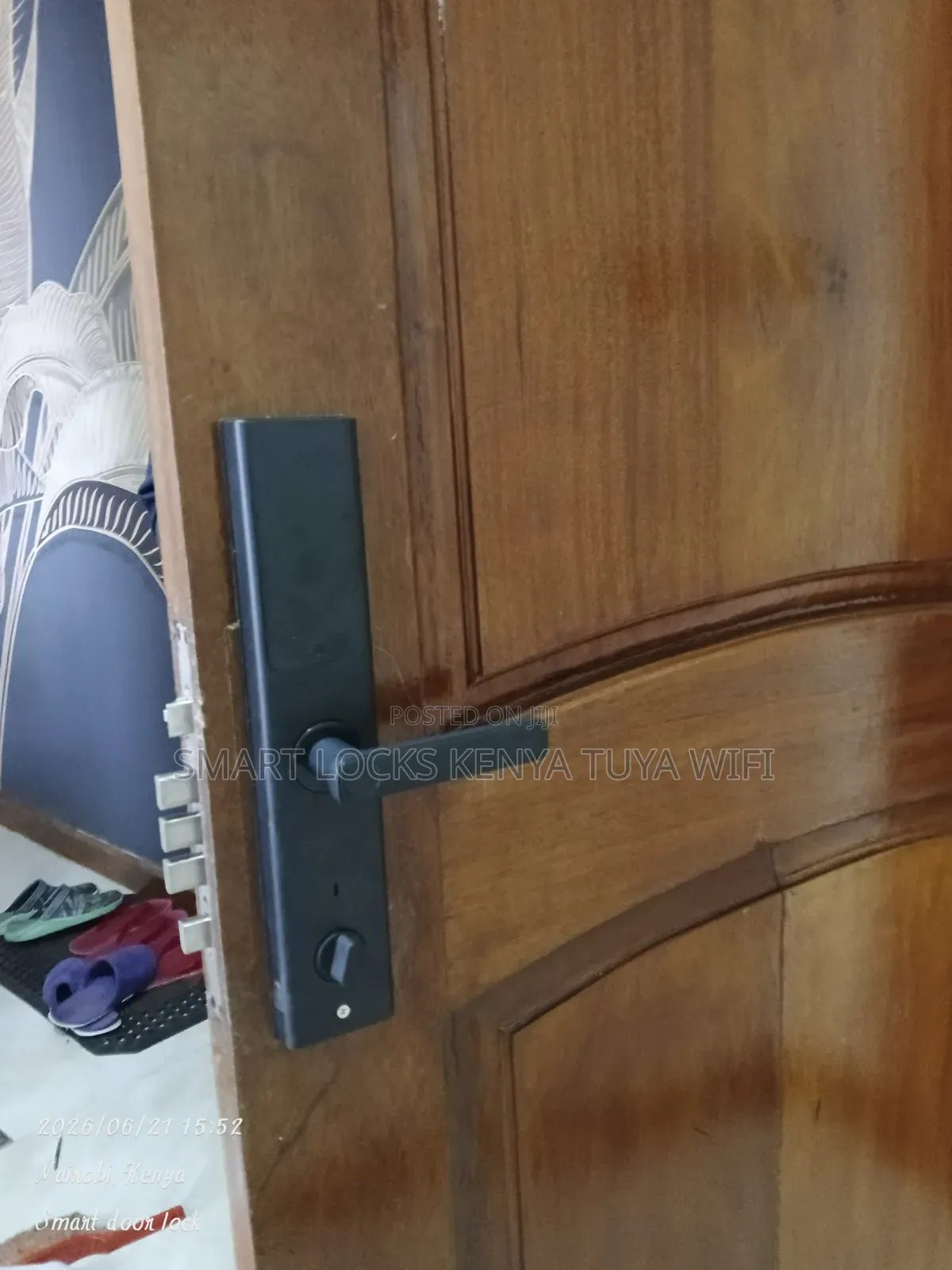 Tuya Wifi Electronic Smart Lock With Doorbell Fingerprint Card Keys