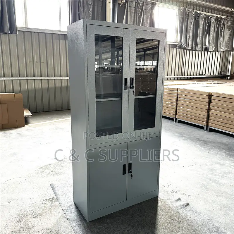 2-Door Glass Front Office Cabinet.