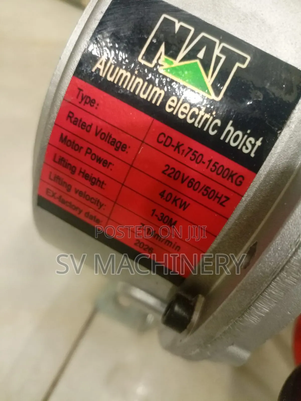 Heavy Duty Electric Hoist 1.5 Ton