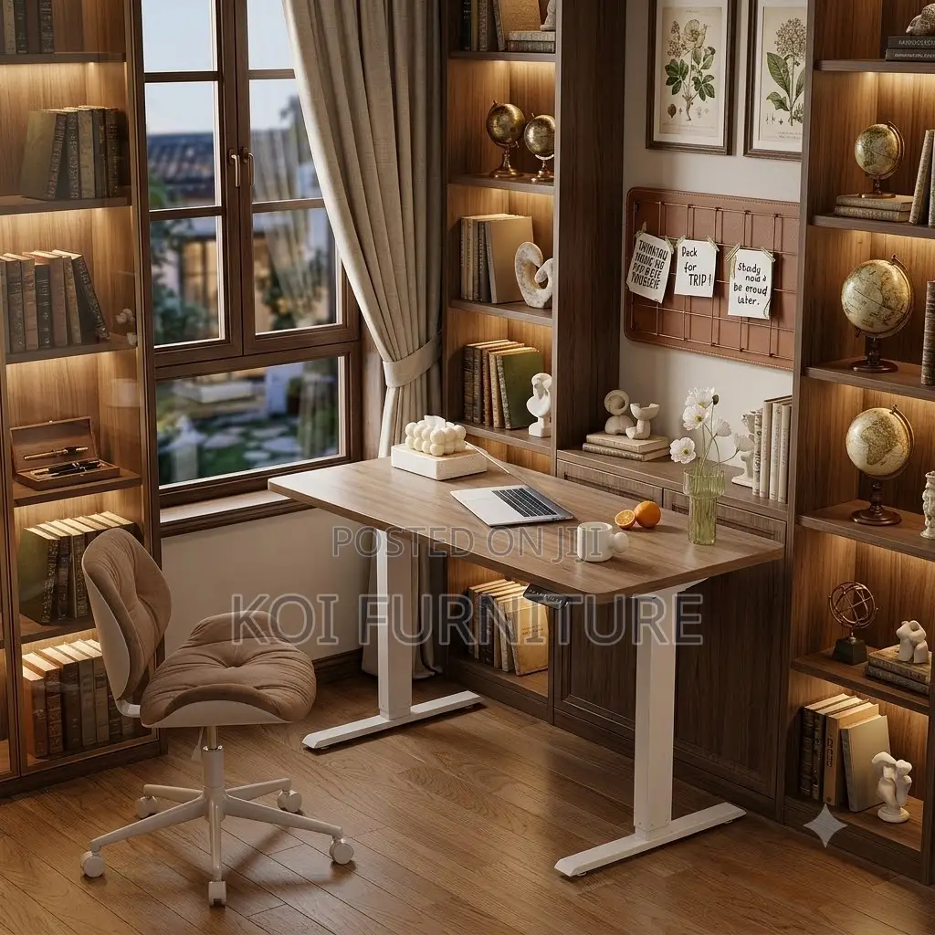 Office Desk; Electric Adjustable Functional Home Office Desk