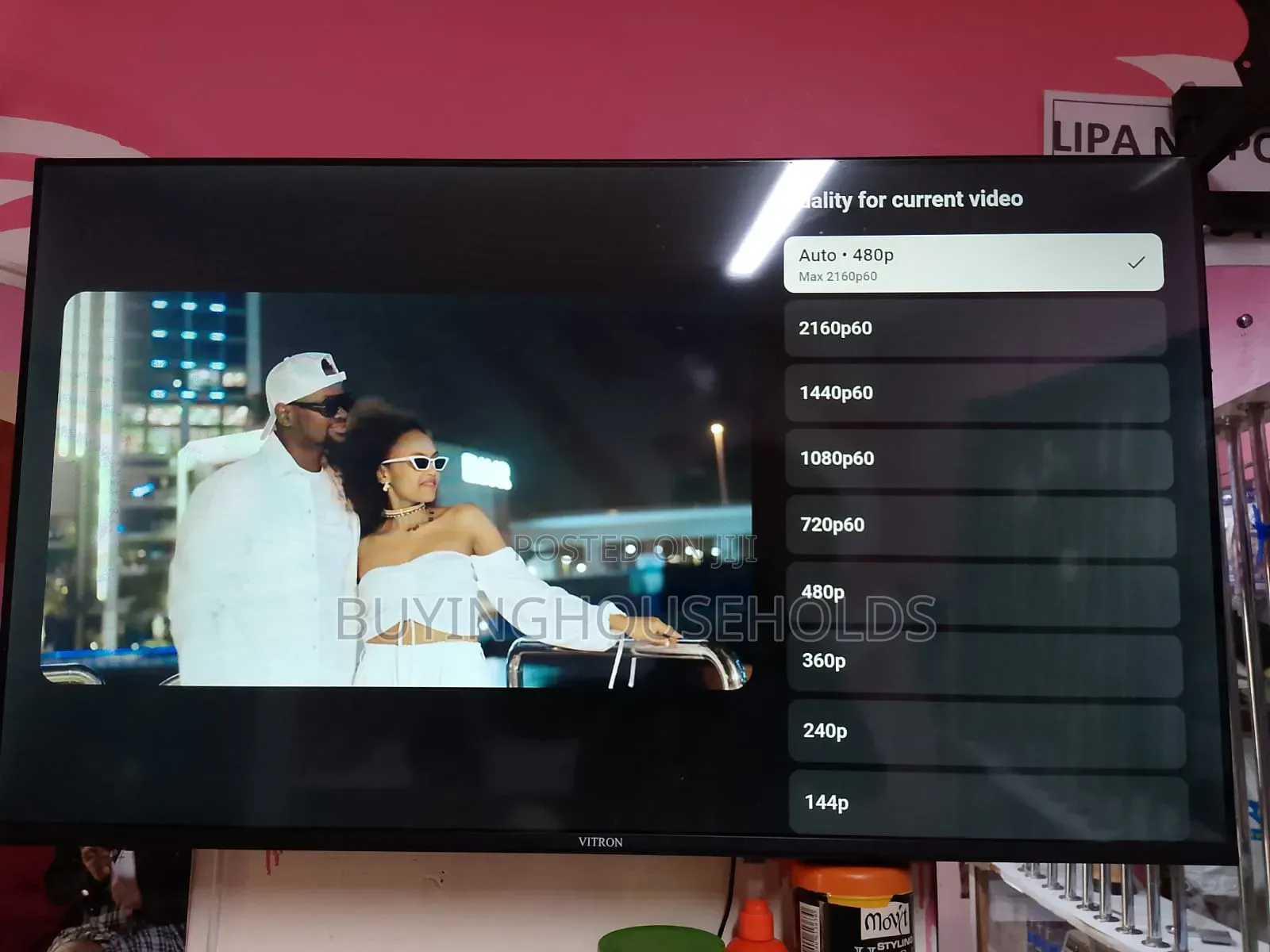 Vitron 43" Qled Frameless Smart Tv,Used
