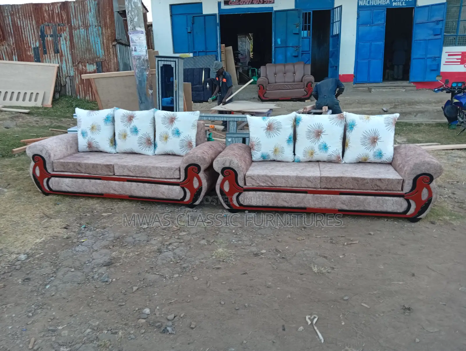 Brown Sofa Set