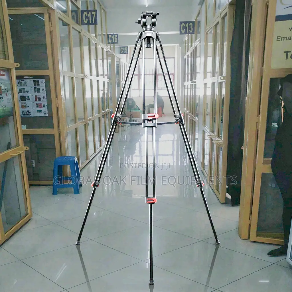 Coman 2m Professional Video Tripod Fluid Head Spirit Level Brand New