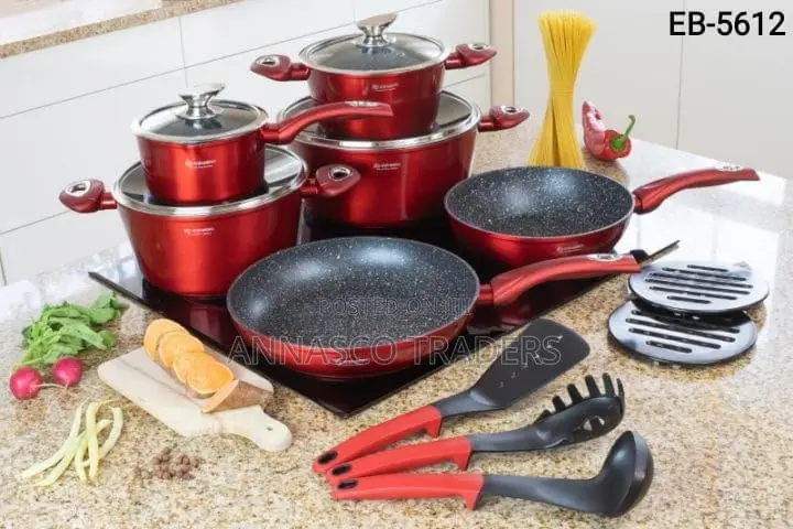 Edenburg 15pc Cookware Set(Red )*