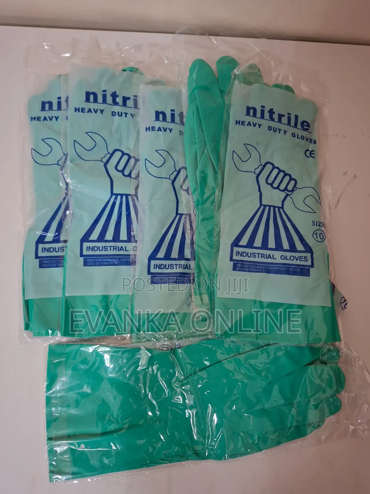 Heavy Duty Nitrile Gloves - Size 10