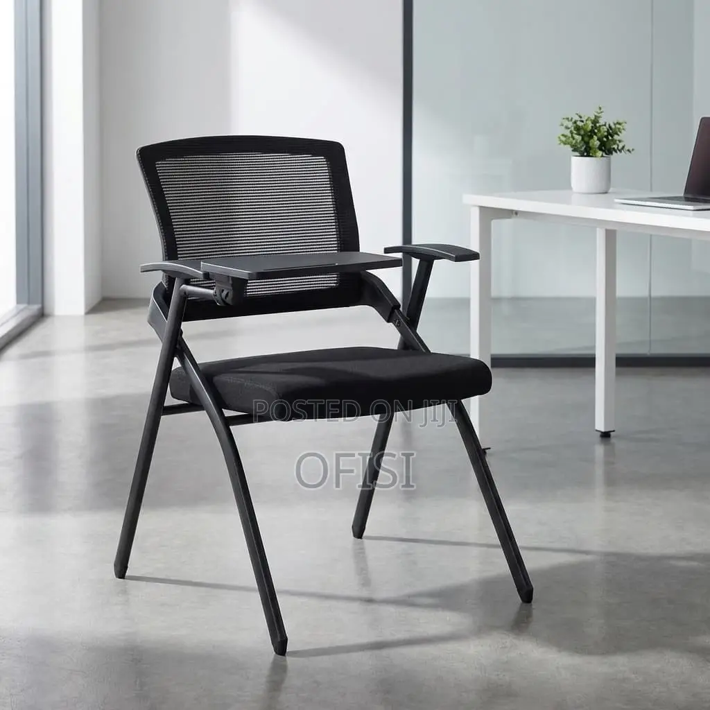 Office Chair; Foldable Office Study Chair With Writing Pad