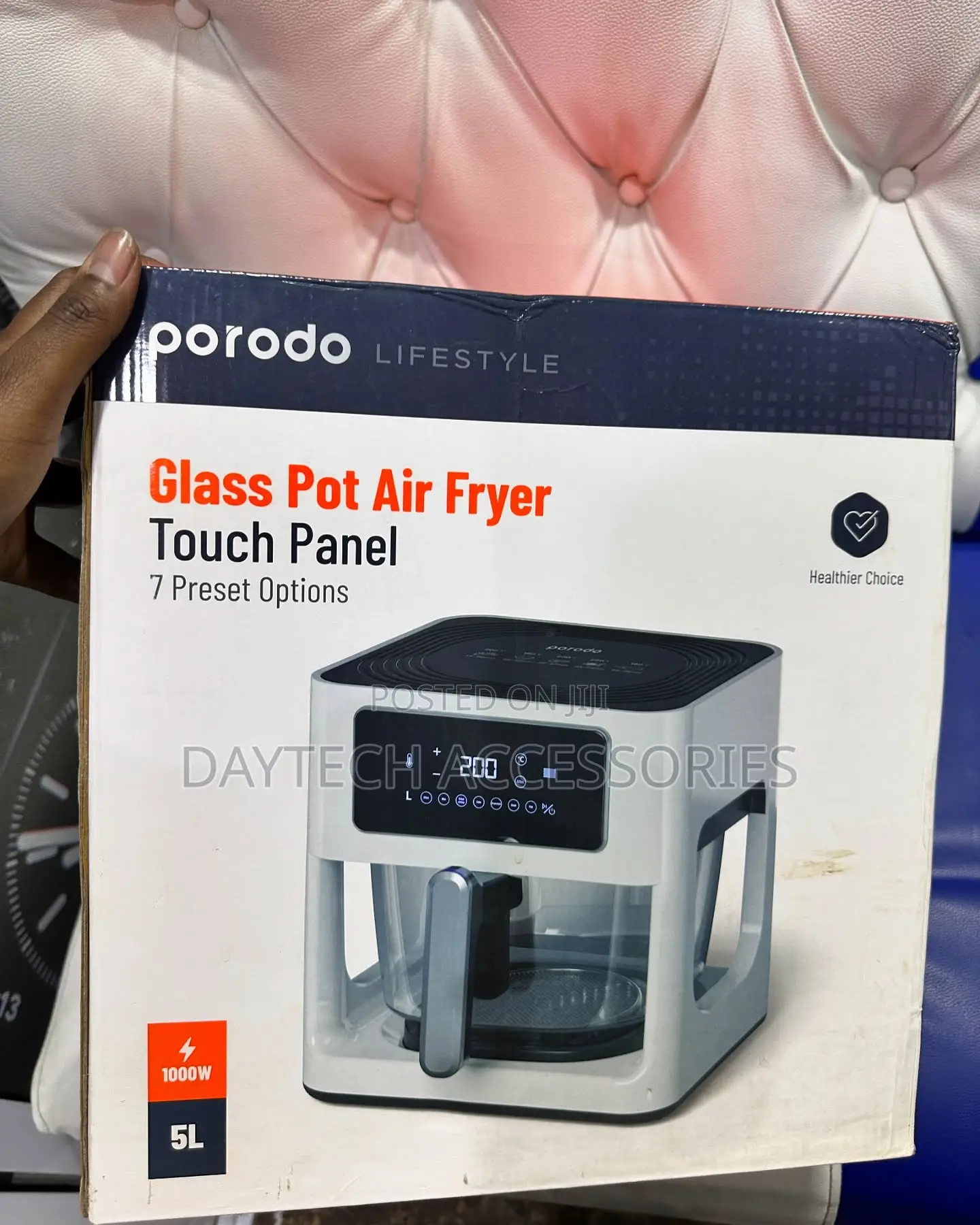 Porodo Air Fryer 5l Looking Through Basket Air Circulation