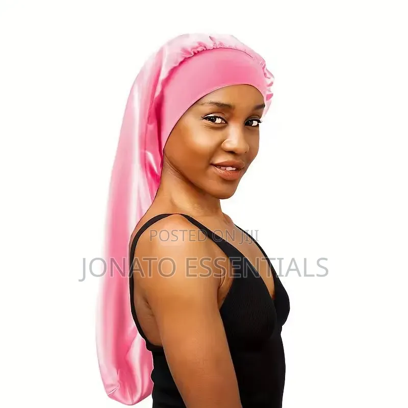 Long Satin Bonnet for Braids and Locs - Premium Hair Care Cap