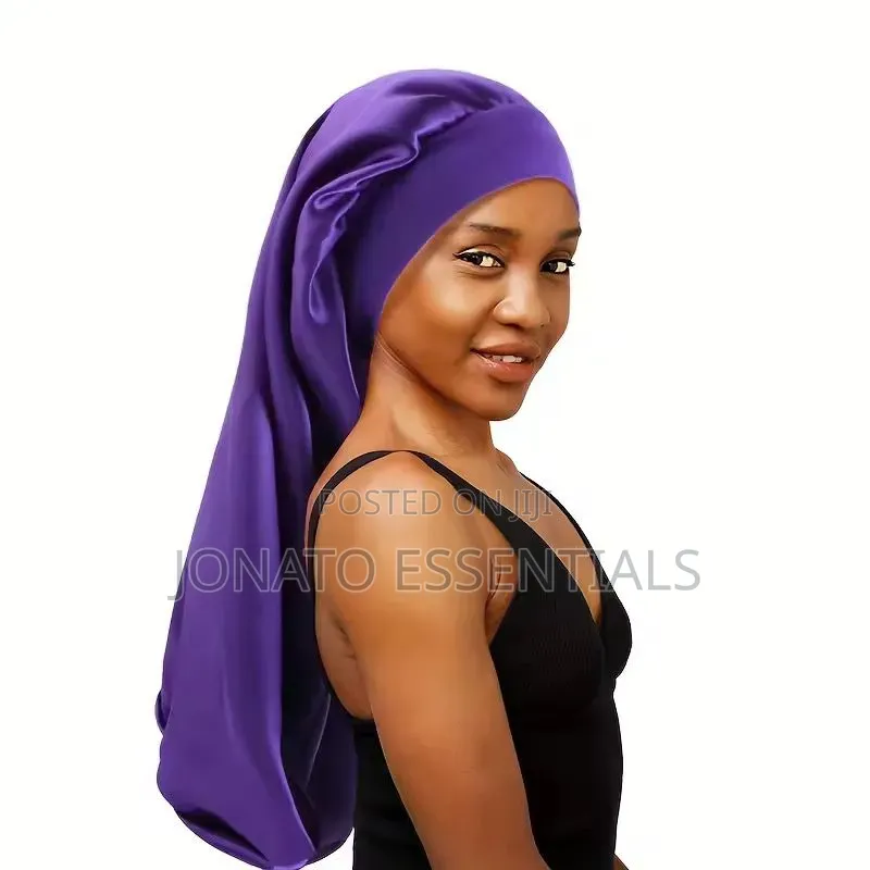 Long Satin Bonnet for Braids and Locs - Premium Hair Care Cap