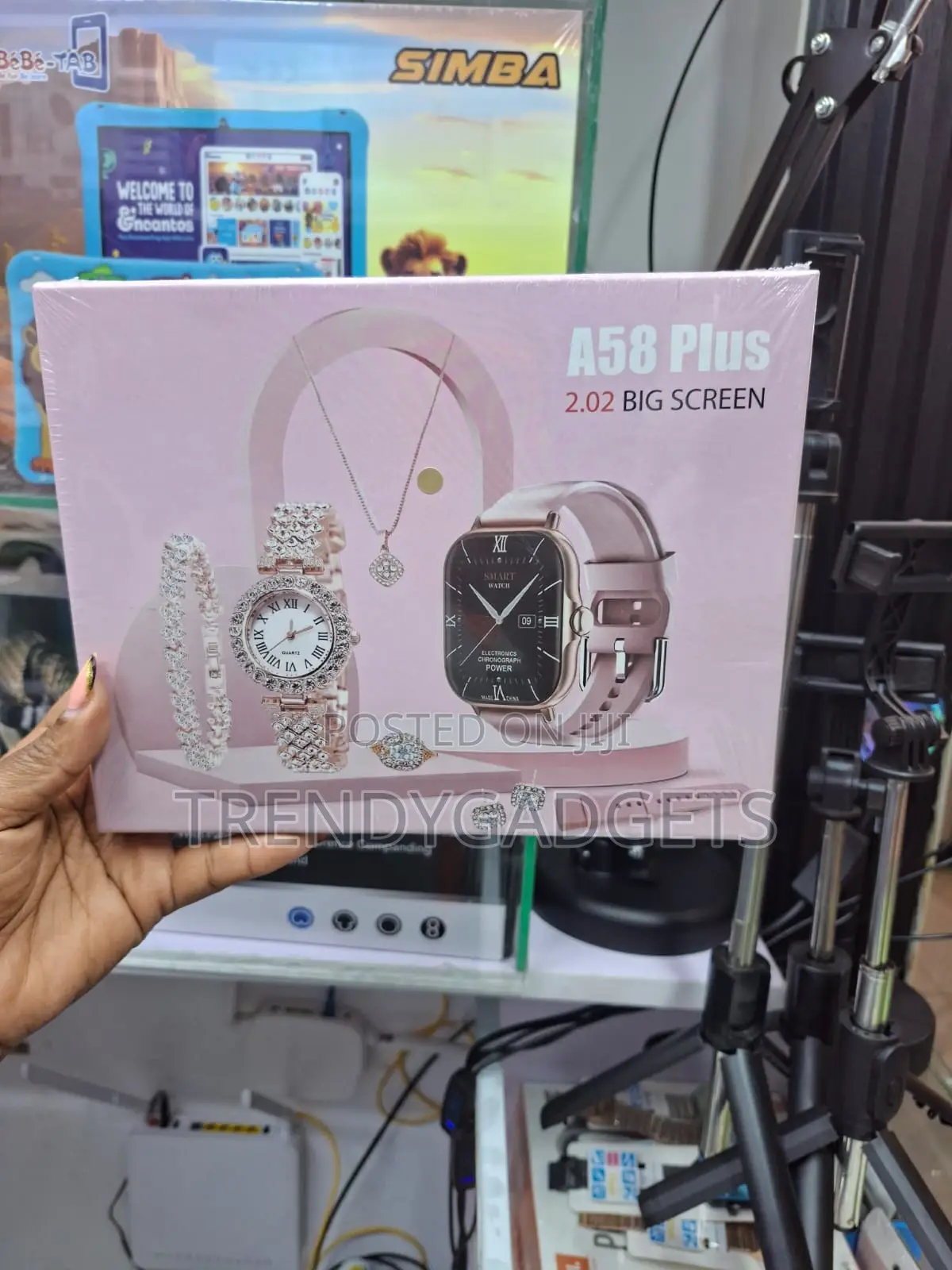 A58 Plus 2.02 Inch Smartwatch With Necklace and Bracelet