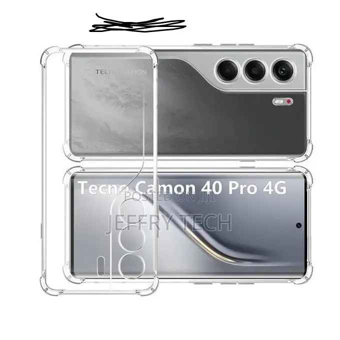 Tecno Camon 40 Pro 4g Clear Tpu Four Corners Military-Grade Protection