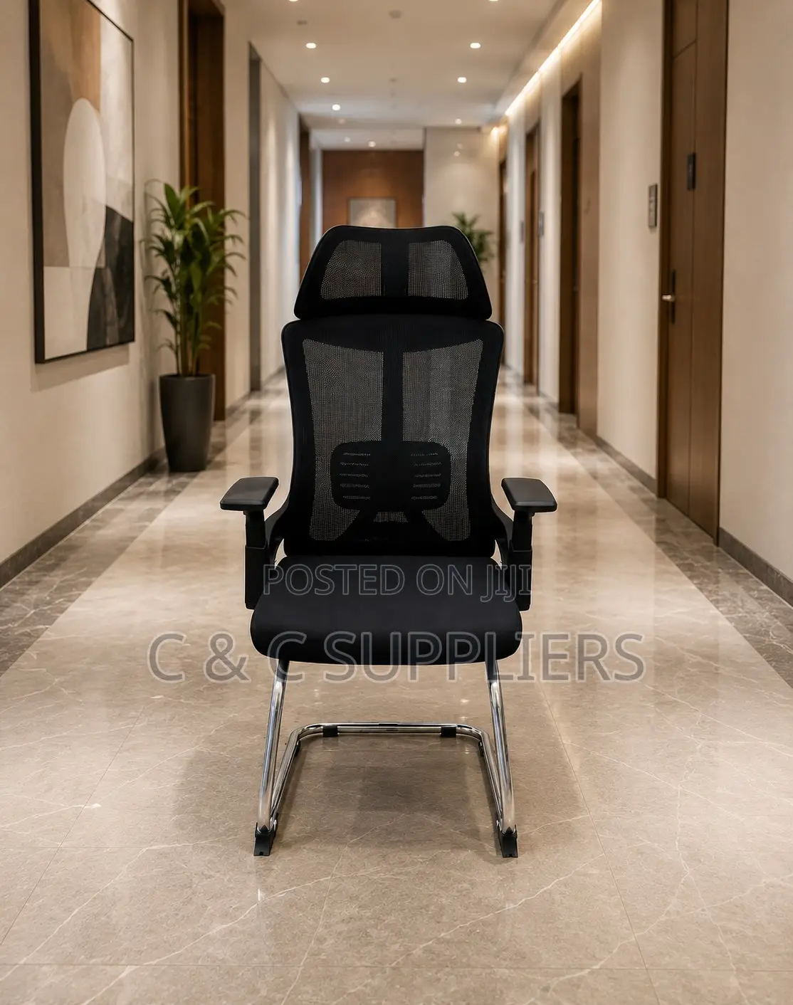 Modern Ergonomic Mesh Guest Chair.
