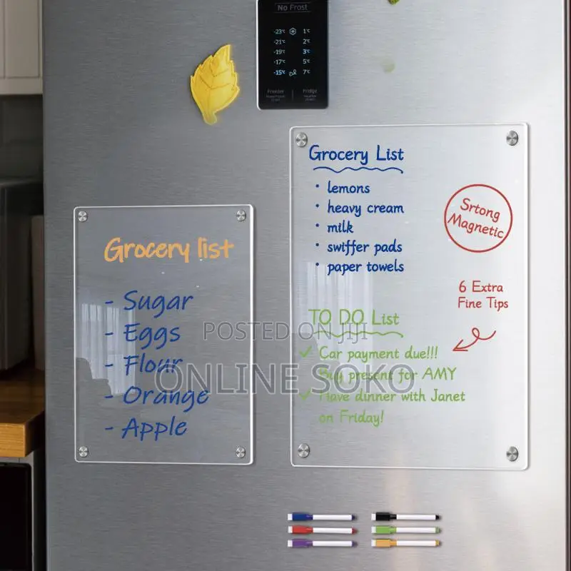 Magnetic Daily Weekly and Monthly Fridge Planner Set With Markers
