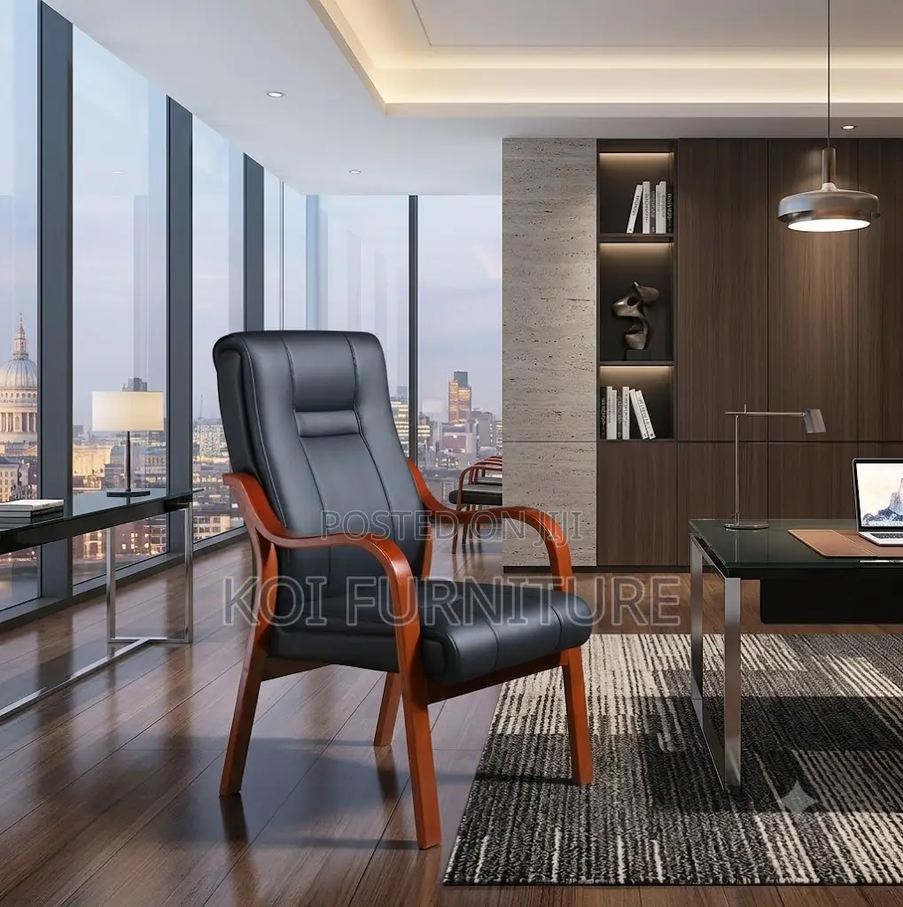 Office Chairs; Concorde Visitors Chair With Mahogany Armrest
