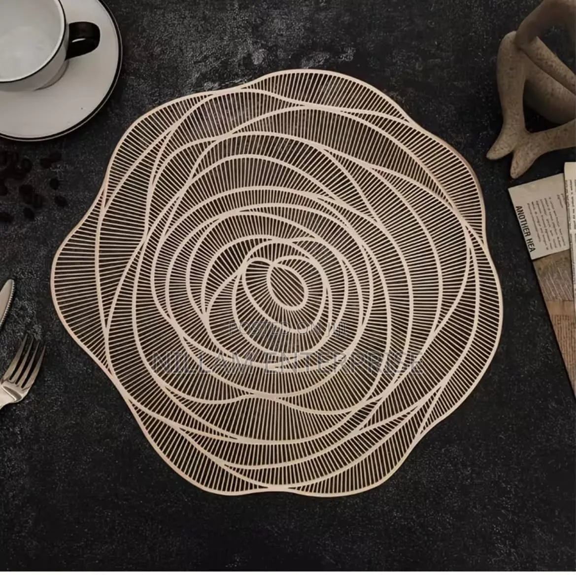 Rose Flower PVC Table Mats 6pcs