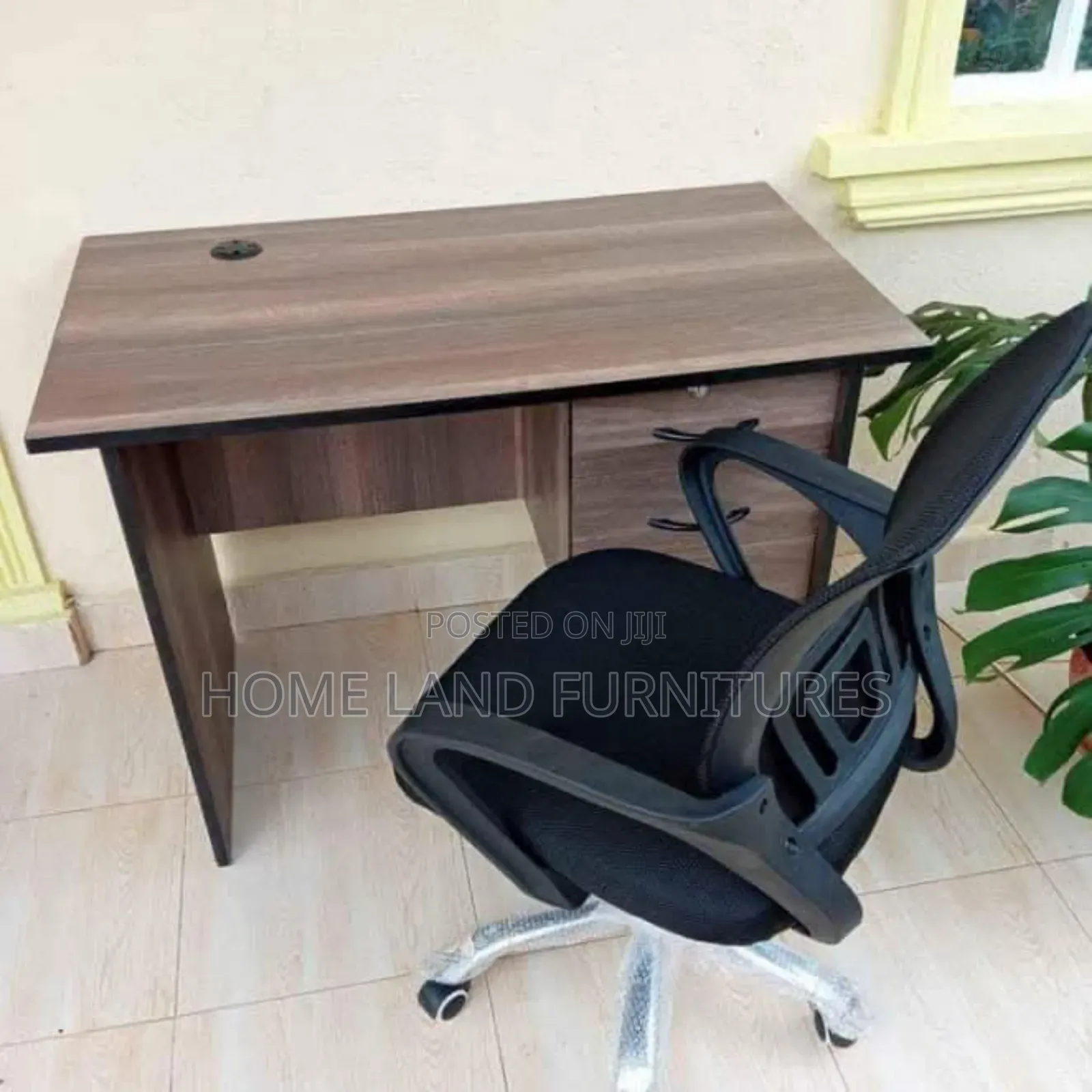 Grey Office Desk and Chair