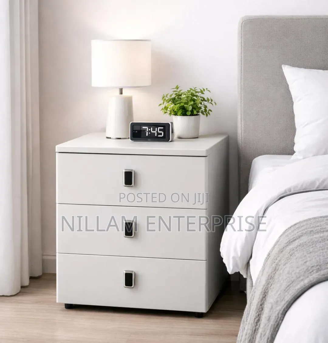 Nightstand Wooden Bedside Table ,Bedroom Modern End Table