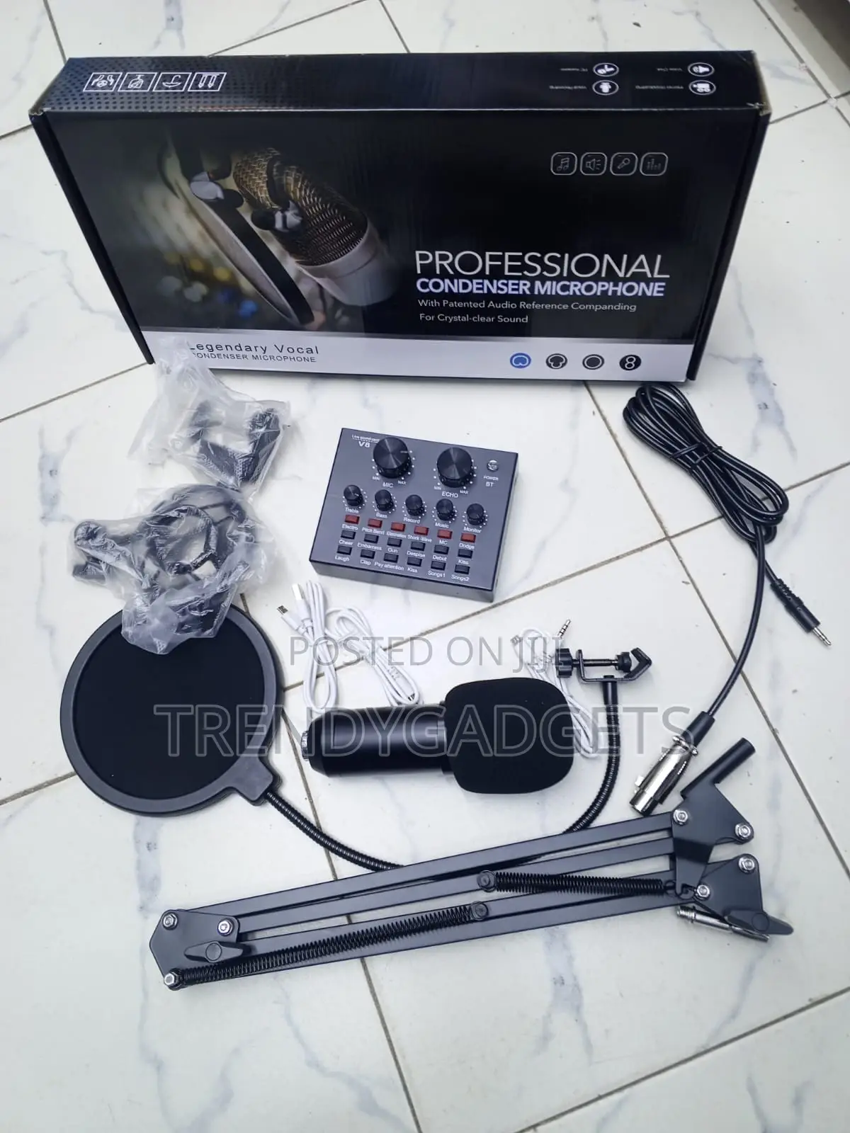 Bm800 V8 Live Streaming Podcast Recording Microphone Set