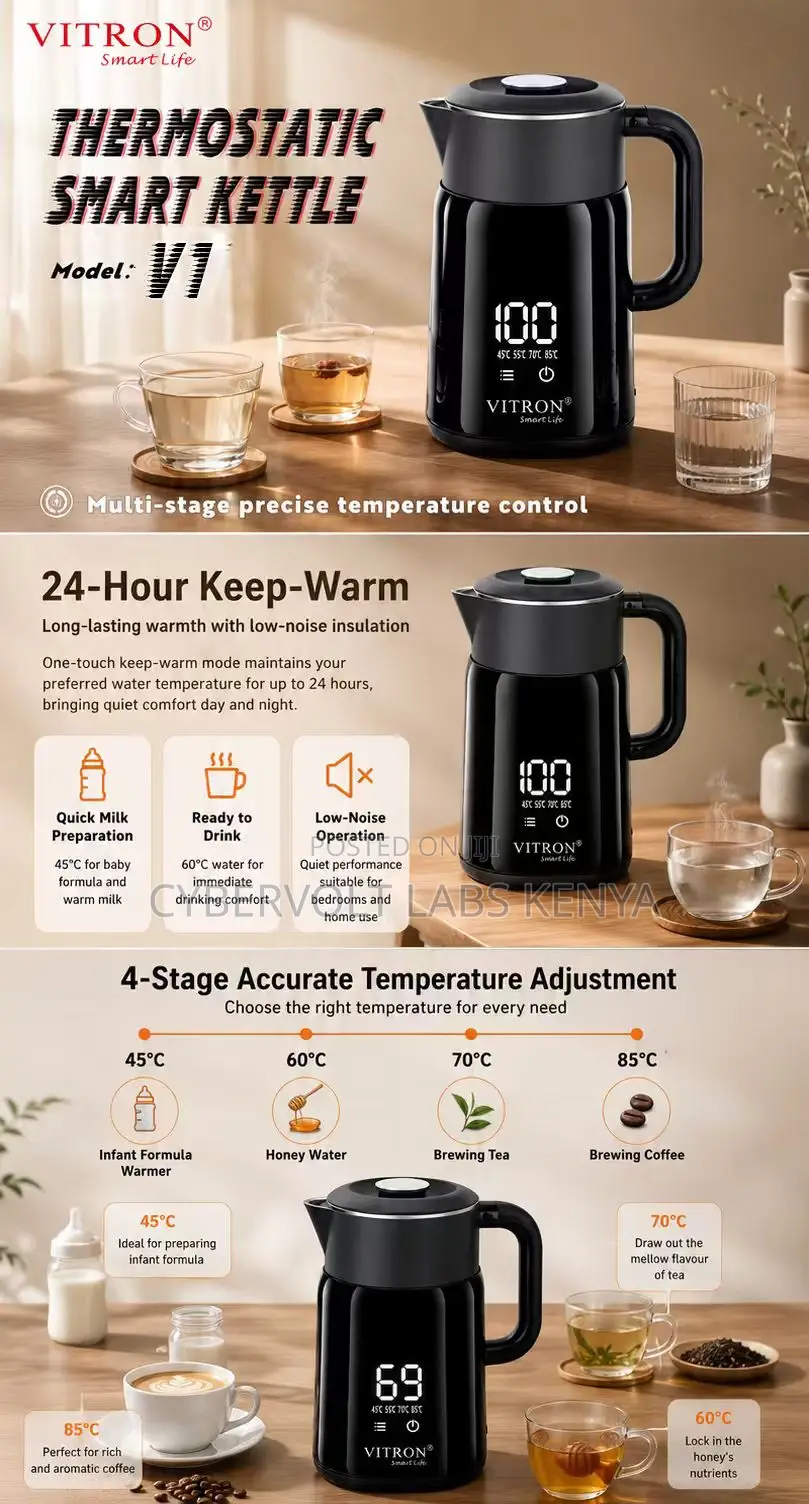 Vitron V1 Thermostatic Smart Electric Kettle