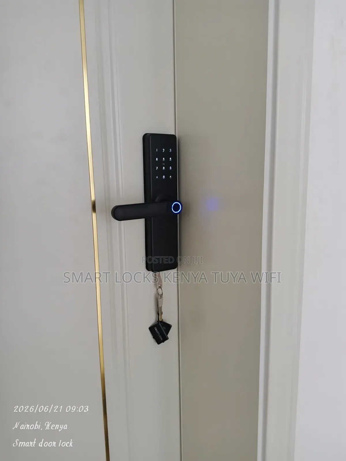Wi-Fi Smart Door Locks for Wooden Doors Biometric Fingerprint