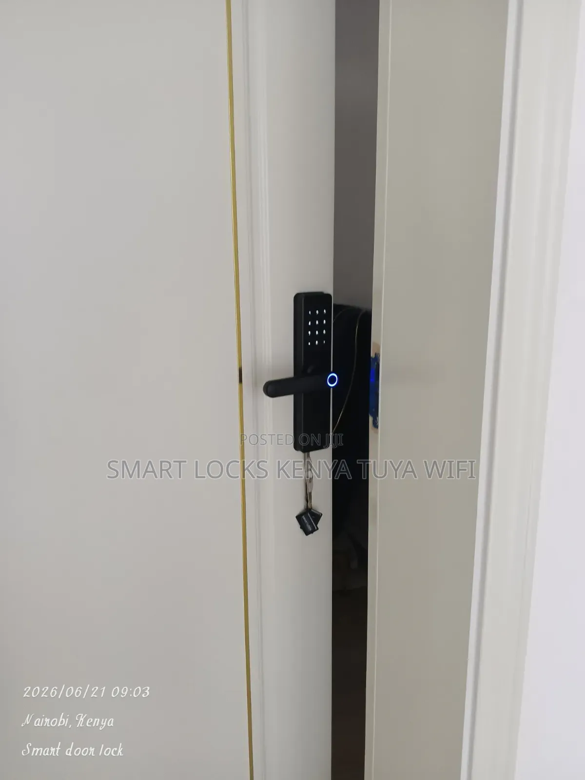 Smart Fingerprint Handle Door Lock With Tuya App Remote Control